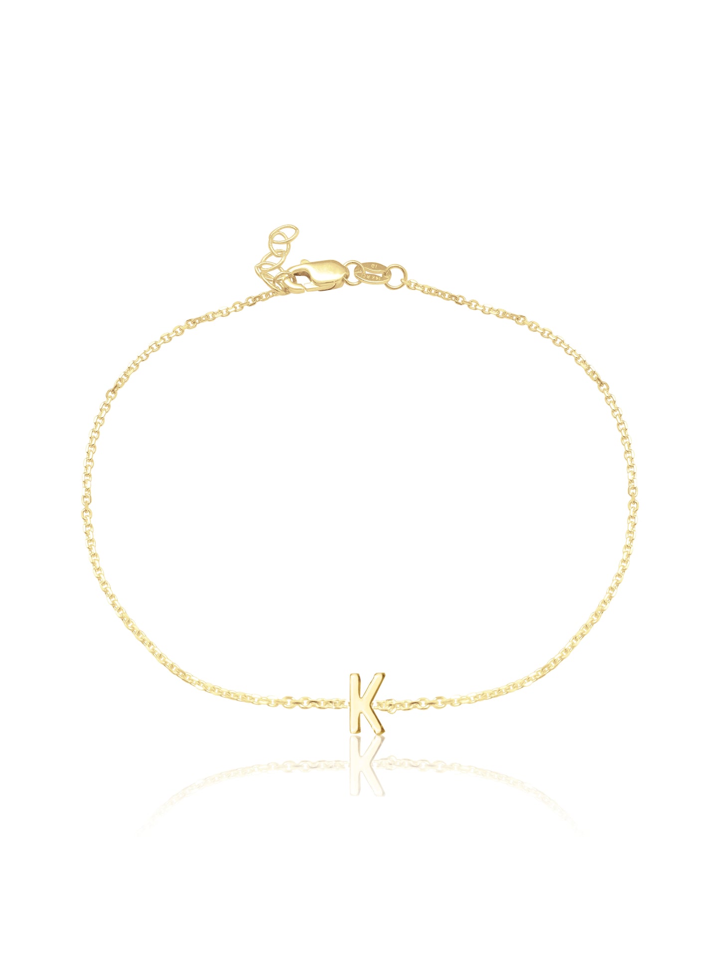 14K Gold Initial Bracelet