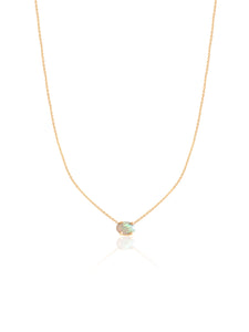 14K Gold Opal Necklace