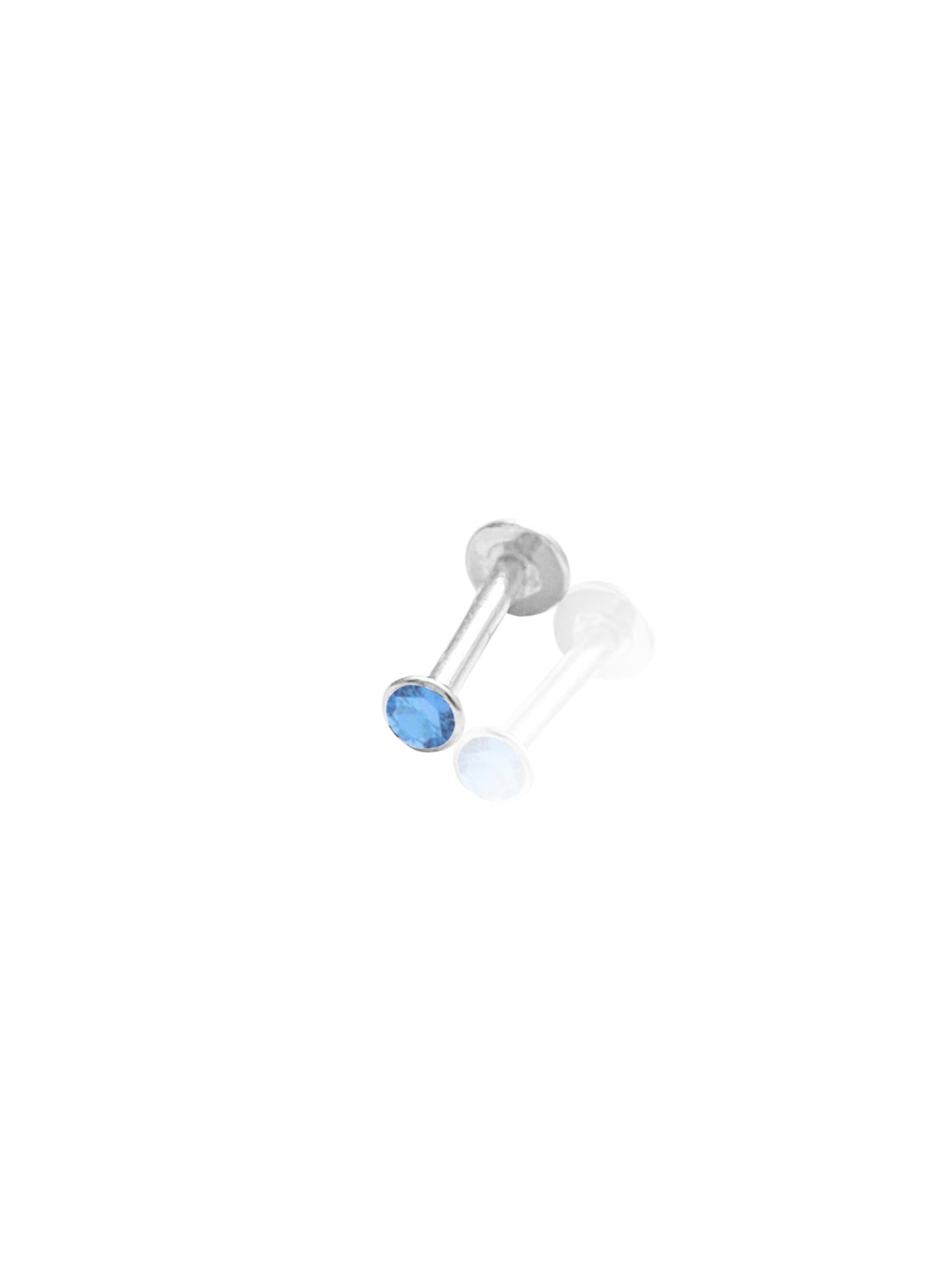 14K Gold Push Flat Back Birthstone Earring