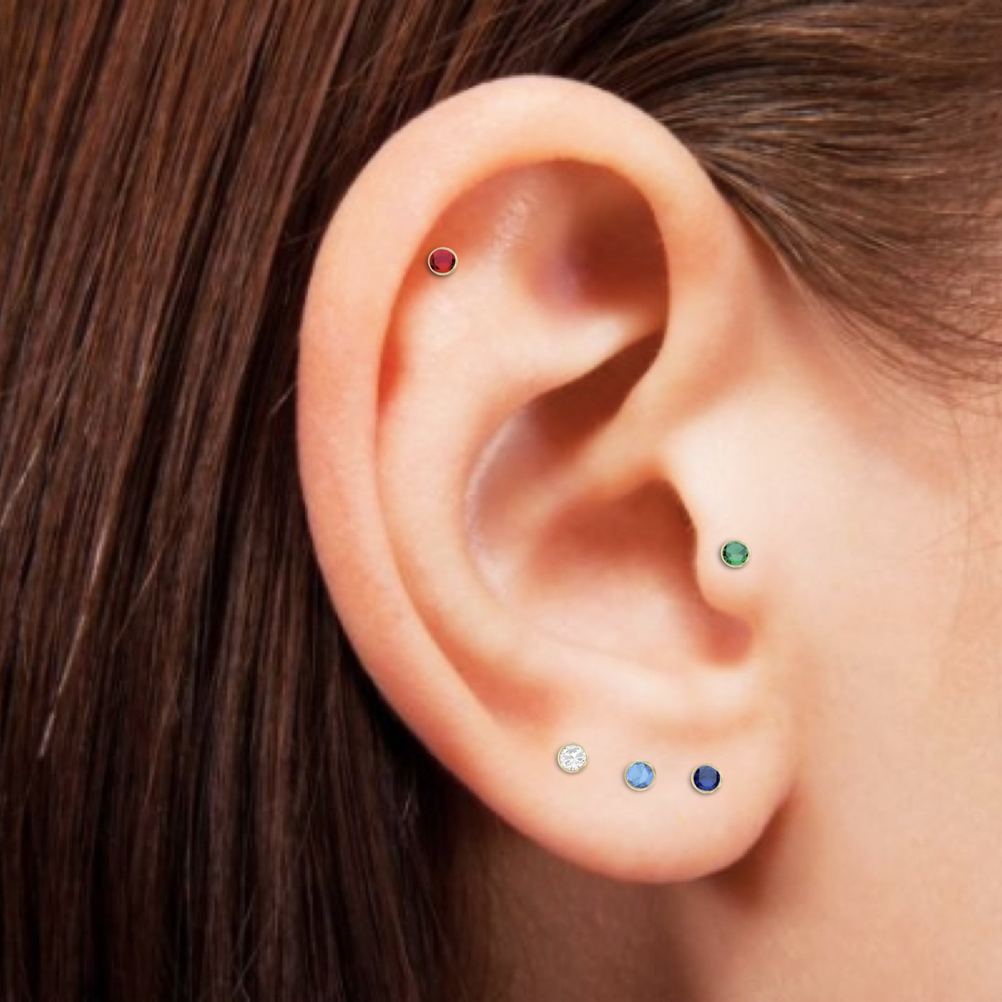 Cartilage Piercing Inspiration – Daith, Flat Helix, Helix, High Lobe and  Lobes | Earings piercings, Minimalist ear piercings, Unique ear piercings