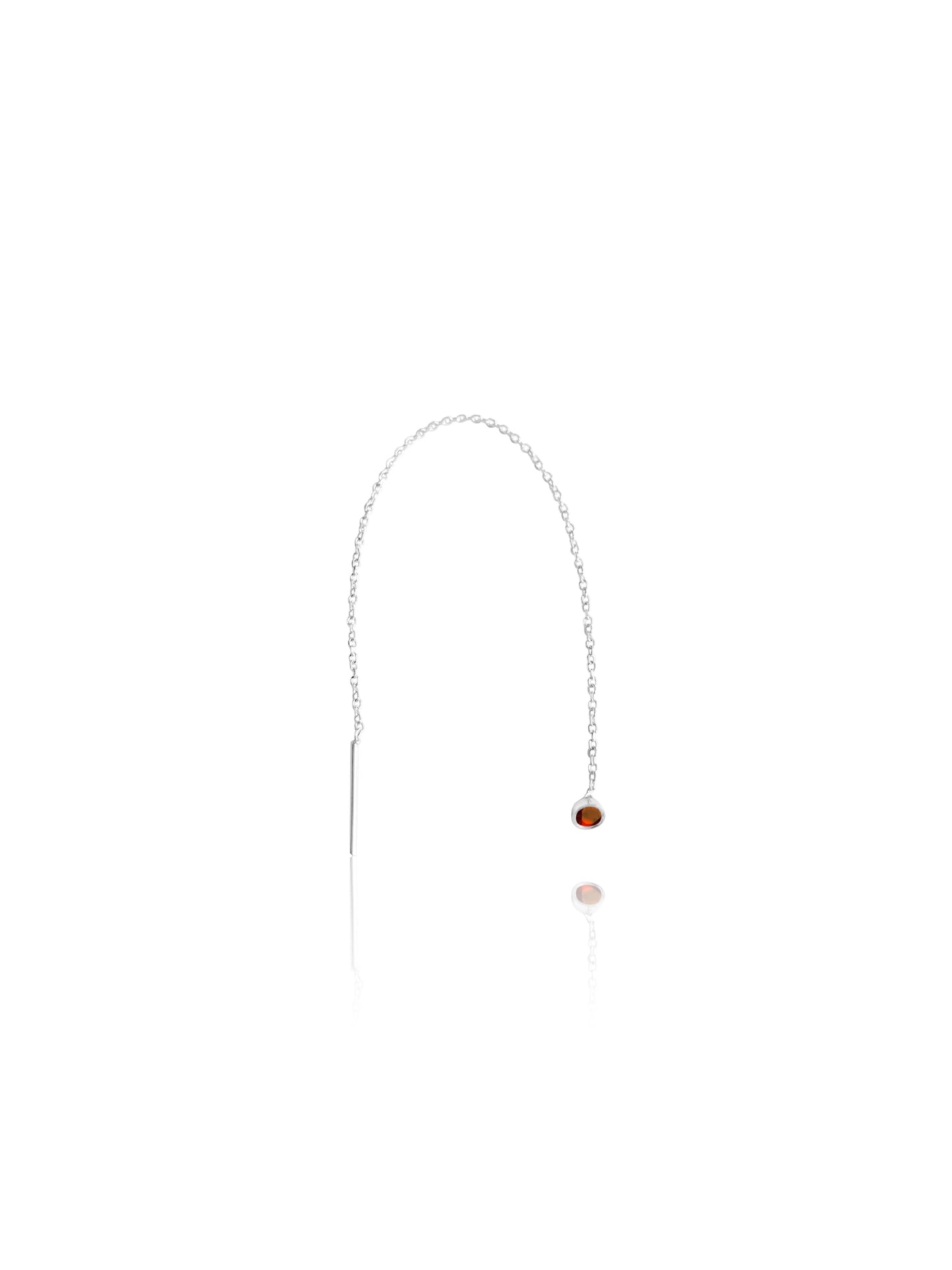14k Gold Gemstone Thread Wrap Earring