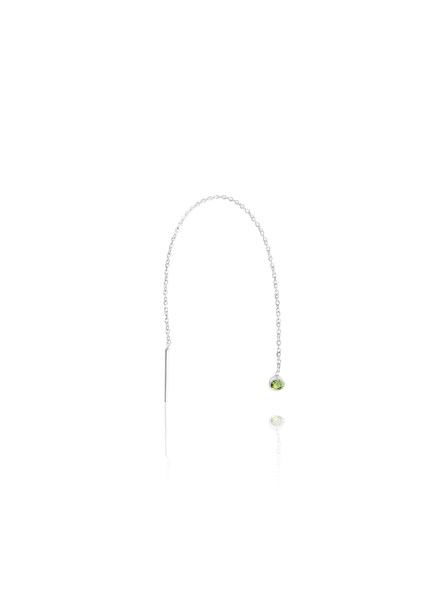 14k Gold Gemstone Thread Wrap Earring