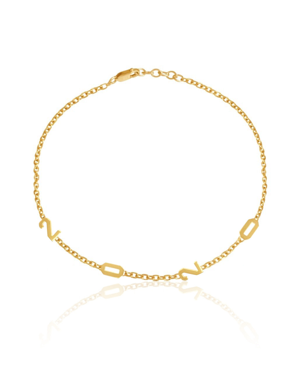14k Gold personalized Number Bracelet