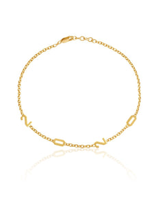 14k Gold personalized Number Bracelet