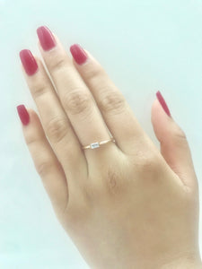 14k Gold Diamond/Gemstone Baguette Ring